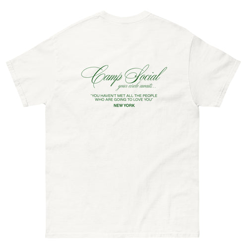 'Camp Friend' Tee - White/Green