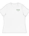 'Camp Social' Women's Tee - White / Green