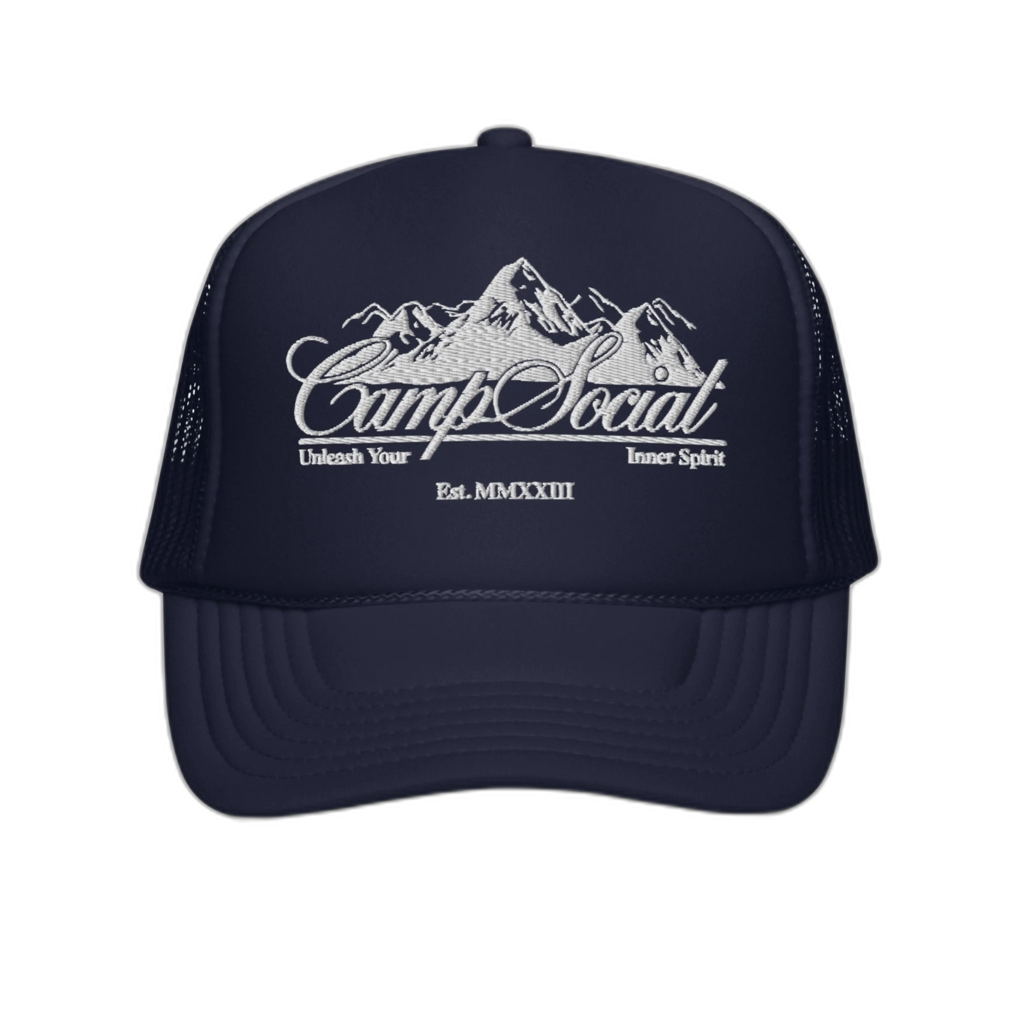 'Camp Social' Trucker - Navy