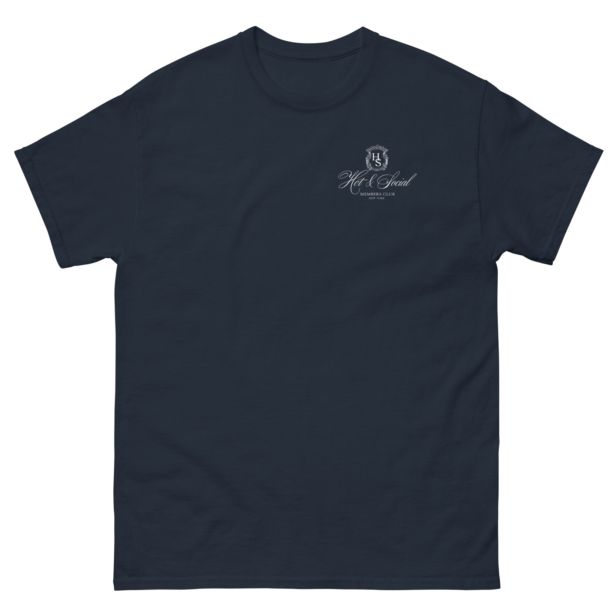 'Hot & Social Members Club' Tee - Navy – Hot and Social