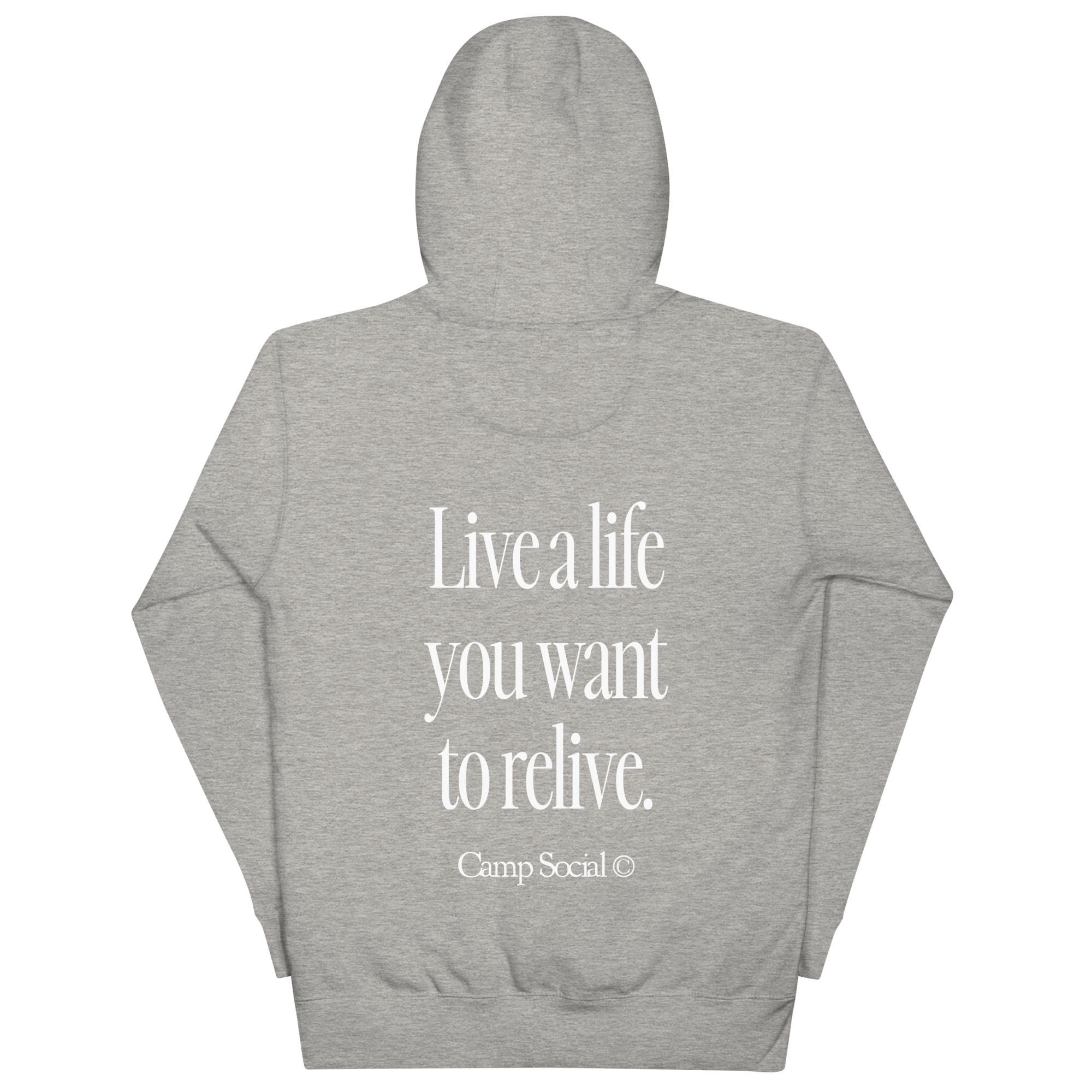 'Live A Life' Hoodie - Athletic Gray