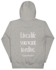 'Live A Life' Hoodie - Athletic Gray