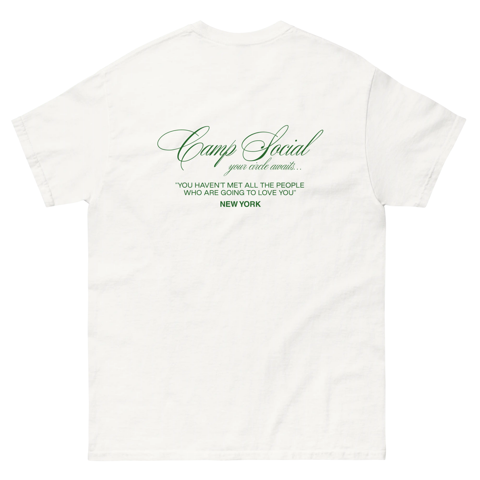 'Camp Friend' Tee - White/Green